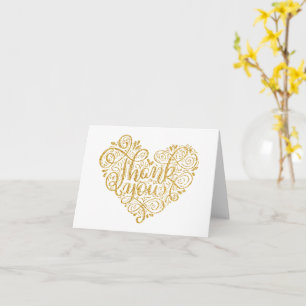 Calligraphy Vintage Phrase Tack Kort