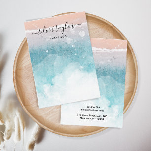 Calligraphy visning card för sommarstrand visitkort