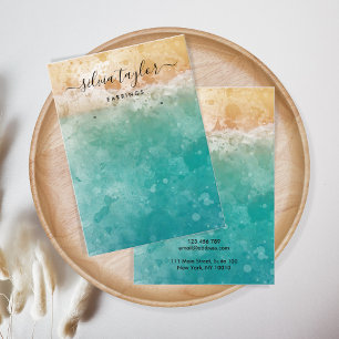 Calligraphy visning card för sommarstrand visitkort