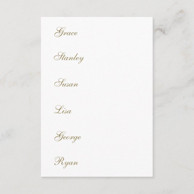 Calligraphy Wedding Name Tag Table Menu Cards Inbjudningar (Framsida)