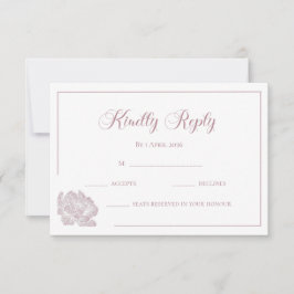 Calligraphy White Blush Pink Floral Wedding OSA Kort