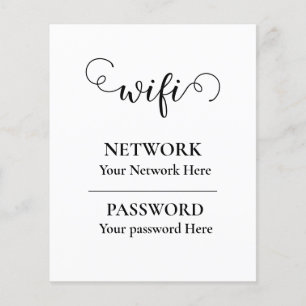 calligraphy wifi-lösenord flygblad