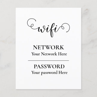 calligraphy wifi-lösenord flygblad