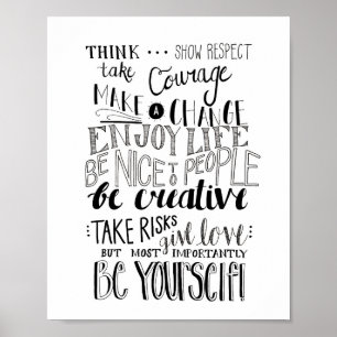 Calligraphycitationstecken Poster