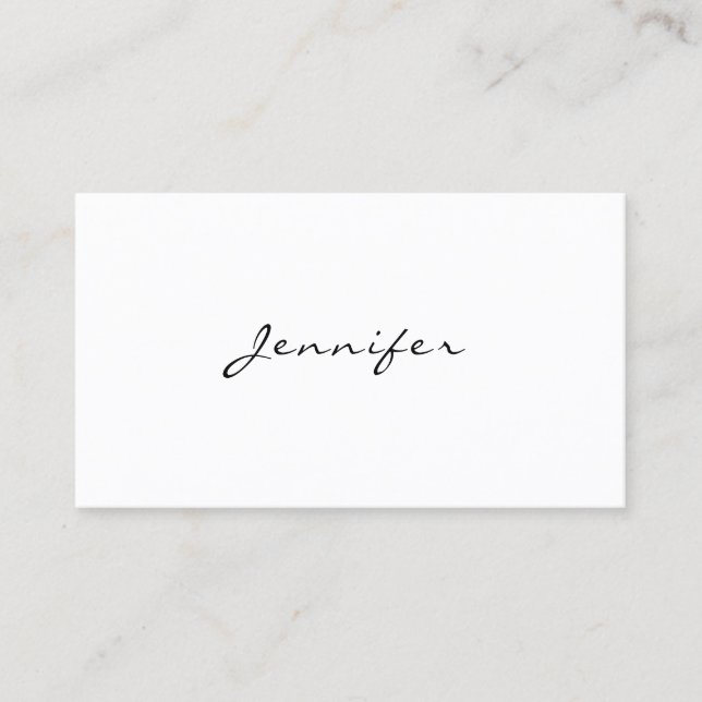 Calligraphyen skrivar den eleganta moderna visitkort (Framsida)