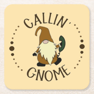 Callin’ Gnome Underlägg Papper Kvadrat