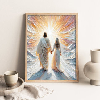 Calling Faith, Christian Art, Jesus Walking with Poster