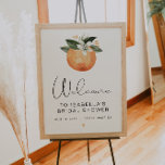 CALLIOPE Citrus Orange Clementine Möhippa Poster<br><div class="desc">Den här möhippans välkomsttecken har en orange av mandarinklementin med vattenfärgsvita blommigtar och ett typsnitt av roligten. Detta välkomsttecken är perfekt för den citrusmosade möhippan eller möhippa brunch eller kan användas för andra tropiska fruktinspirerade händelser.</div>