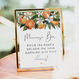 CALLIOPE Citrus Orange Clementine MOMosa Pub Poster