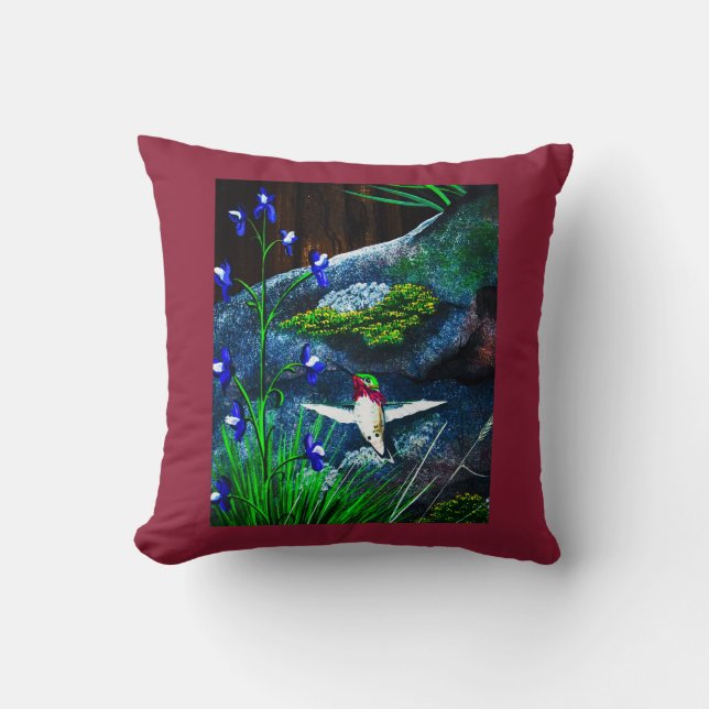 Calliope Hummingbird Pillow Kudde (Framsida)