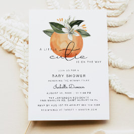 Calliope - lite Cutie Baby Shower-Orangar Inbjudningar