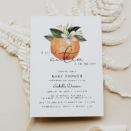 Calliope - lite Cutie Baby Shower-Orangar Inbjudningar