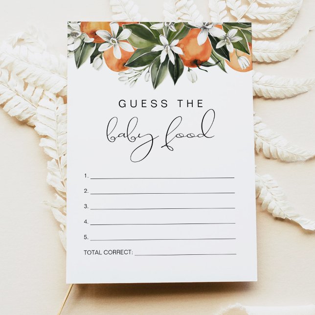 CALLIOPE Little Cutie Gissa matspelet i Baby Inbjudningar (Skapare uppladdad)