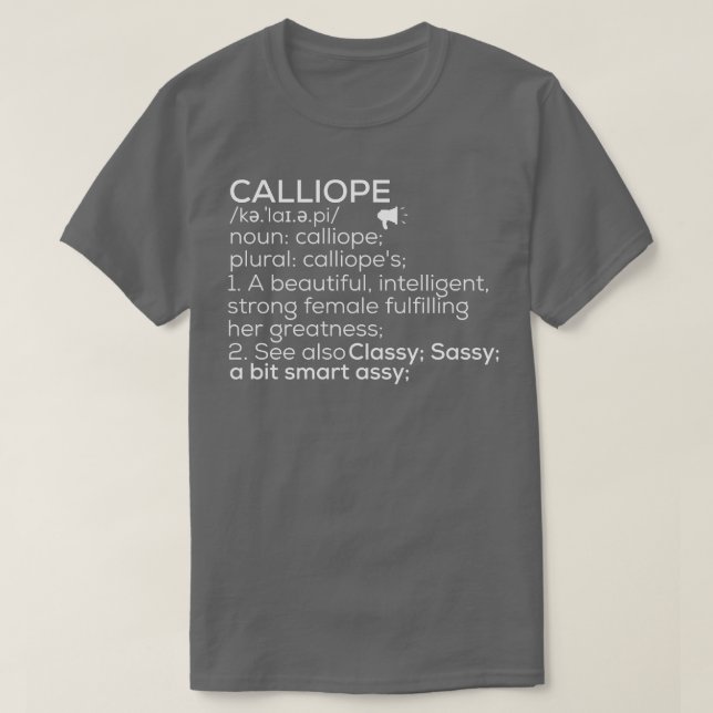 Calliope Namn Calliope Definition Calliope Female T Shirt (Design framsida)