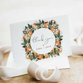 CALLIOPE Watercolor Orange Blommar Citrus Cutie Tack Kort
