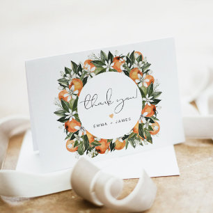 CALLIOPE Watercolor Orange Blommar Citrus Cutie Tack Kort