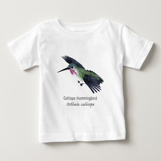 CalliopeHummingbird med namn T-shirt (Framsida)