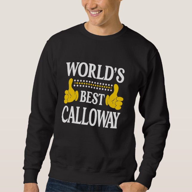 Calloway Personal Namn First Namn World's Best Cal Lång Ärmad Tröja (Framsida)