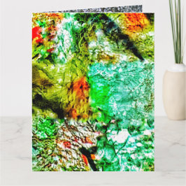 Calm abstract Folded Greeting Card,Smooth yellow  Kort