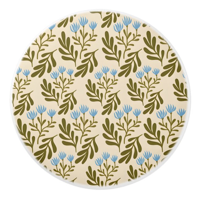  Calm and Natural: Blue Flower Seamless Pattern Knopp (Framsidan)