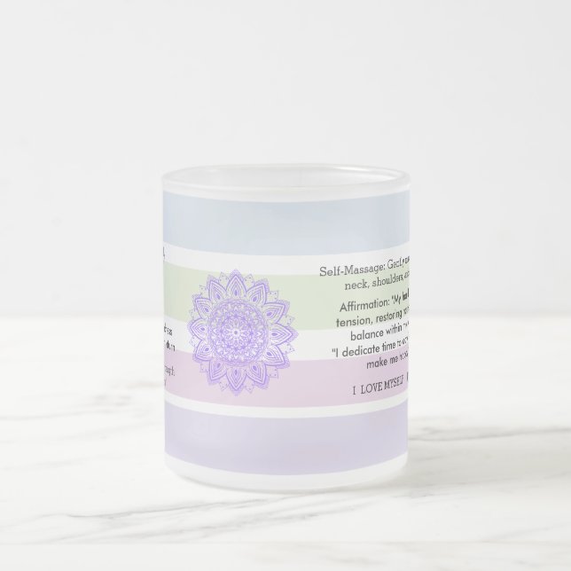 Calm Anti-Stress Relaxing Quotes Serenity Frostad Glasmugg (Center)