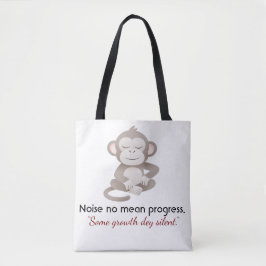 Calm Confidence Monkey – Minimal Everyday Tote Tygkasse