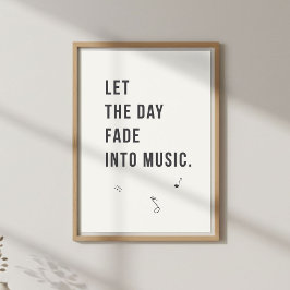 Calm Evening Decor. Minimal Bedroom Poster