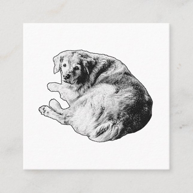 Calm First Impression, Soft Curve Fyrkantigt Visitkort (Framsida)