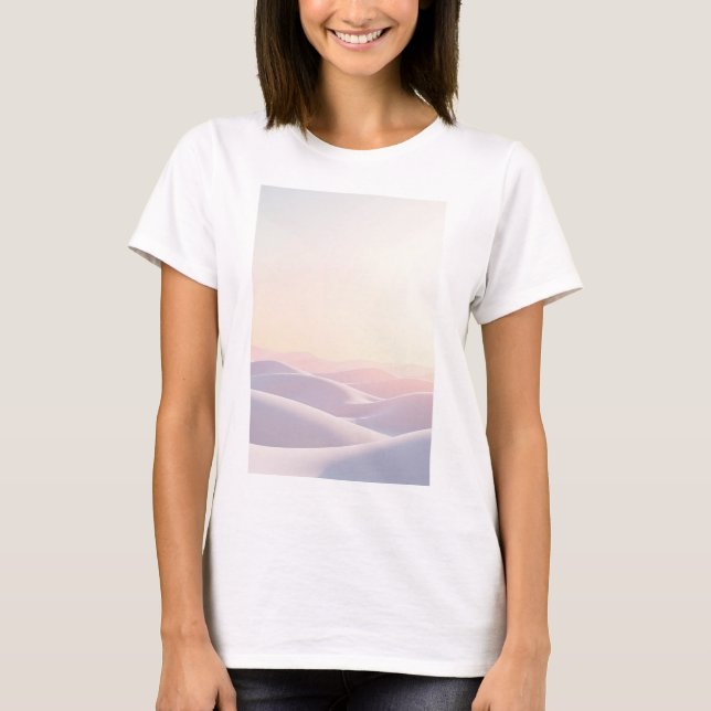 Calm light background with sand dunes t shirt (Framsida)