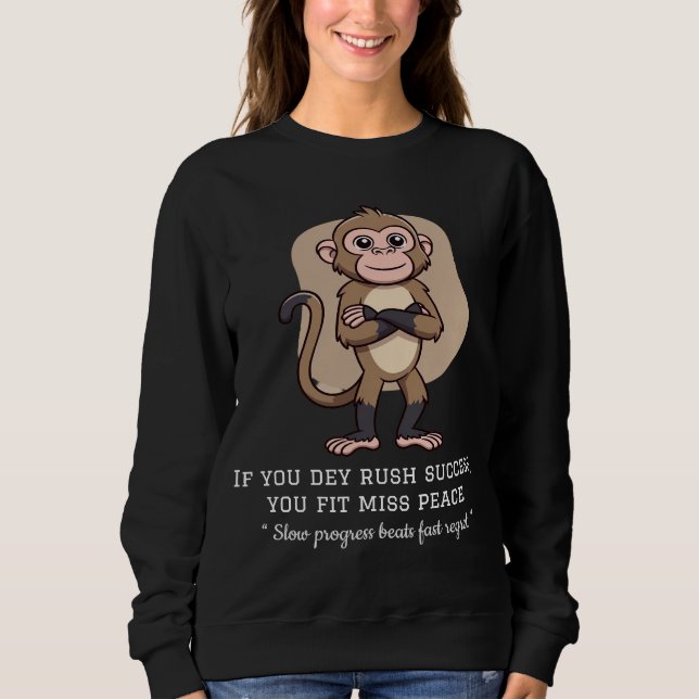 Calm Mind Monkey – Honest Life Quote T-Shirt (Framsida)