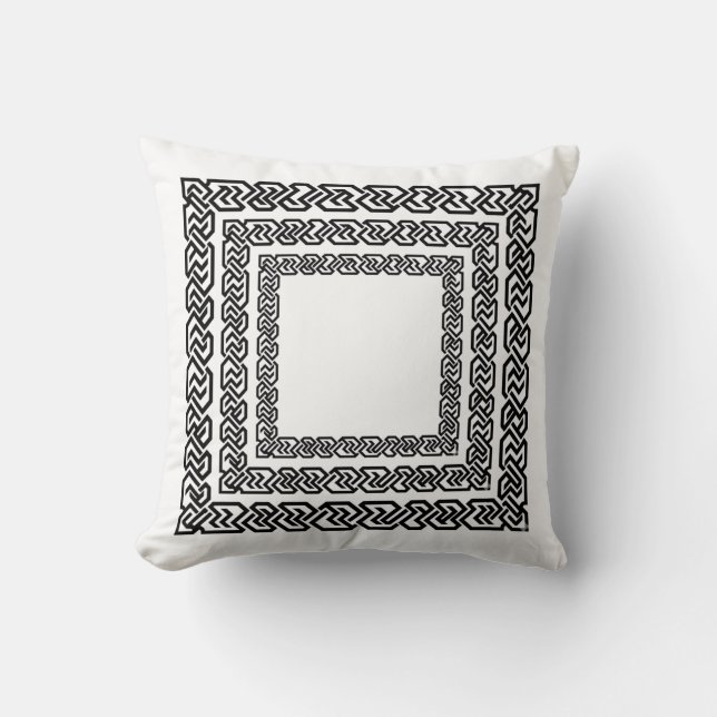 Calm Mind Pillow | Tibetan-Inspired Minimalist Cus Kudde (Framsida)
