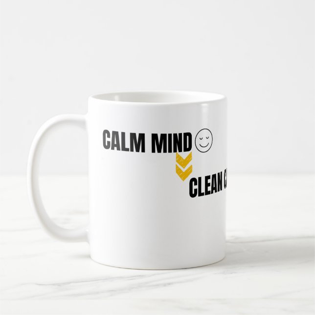 Calm Mind Smart Trading Minimal Chart Art Kaffemugg (Vänster)
