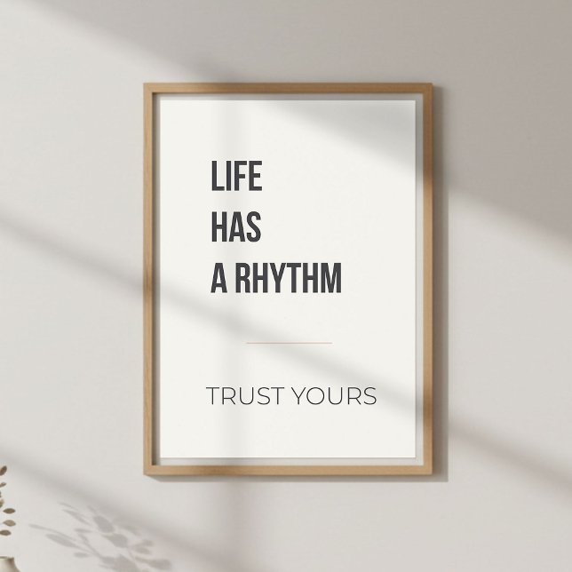 Calm Mindset Minimal Decor. Music Quote Poster (Skapare uppladdad)