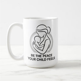 Calm Mother and Baby Minimalist Mantra Kaffemugg