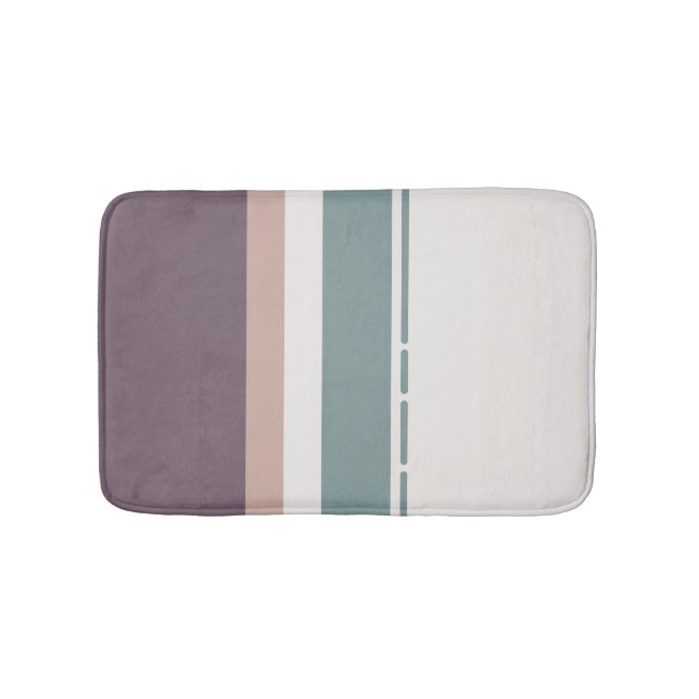 Calm Neutral Stripes – Soft Modern Bath Accent Badrumsmatta (Framsidan)