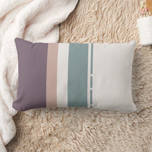 Calm Neutral Stripes – Soft Modern Palette Lumbarkudde (Filt)