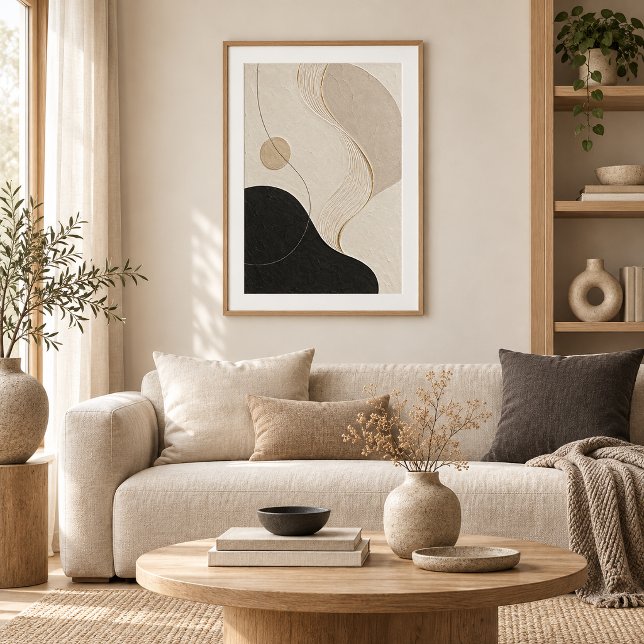 Calm Orbit | Minimal Abstract Plaster Art Print Poster (Skapare uppladdad)