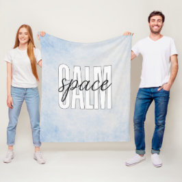 Calm Space Pastel Blue Cozy Fleecefilt
