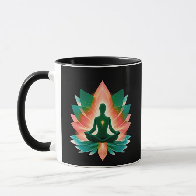 Calm Strength Meditation Aura Art Mugg (Vänster)