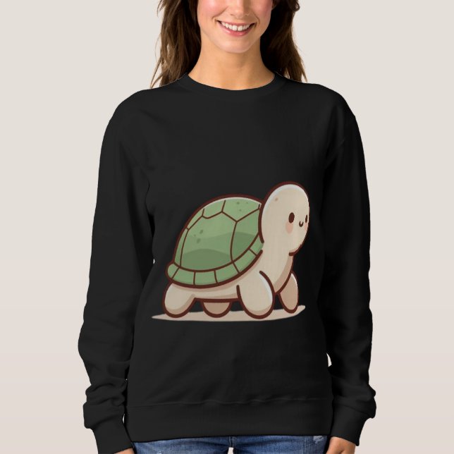 Calm Turtle – Take It Slow and Stay Cool T Shirt (Framsida)