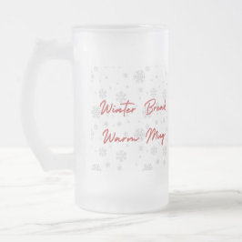 Calm Winter Mug – Cozy Minimal Design Frostat Ölglas