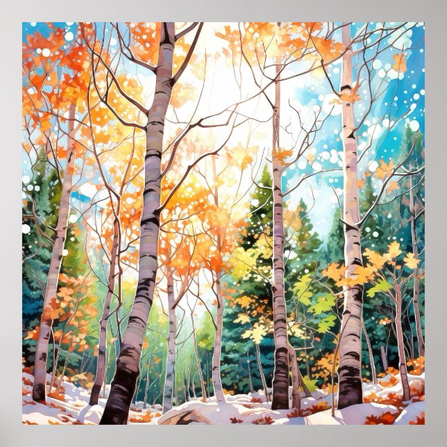 Calm Woodland Landscape Art Poster (Framsidan)