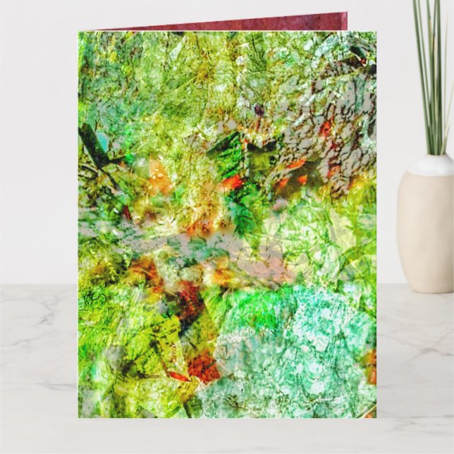 Calm yellow abstract Folded Greeting Card,Dazzling Kort (Framsida)