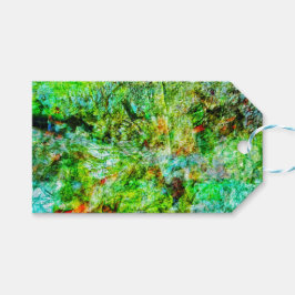 Calm yellow abstract gift tag,Dazzling yellow art  Presentetikett