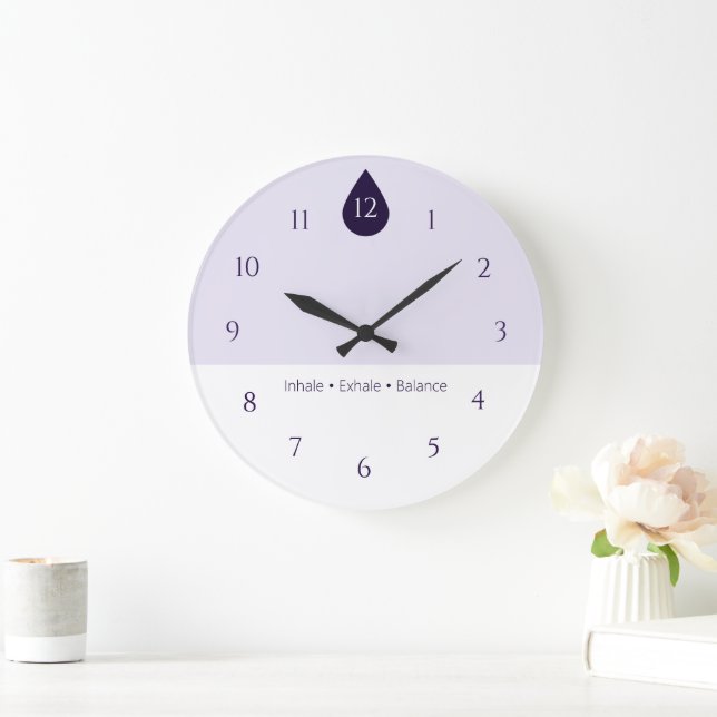 Calm Yoga Wall Clock Stor Klocka (Hem)