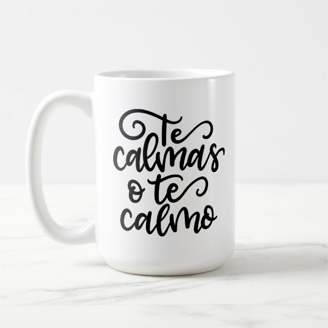 Calmas O Te Calmo, handskriven Kaffemugg (Vänster)