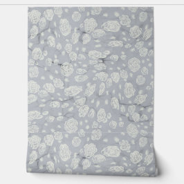 Calming Blue Blommigt Vatten Baby Nursery