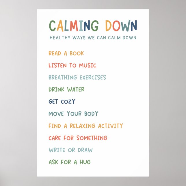 Calming Corner Classroom Poster (Framsidan)