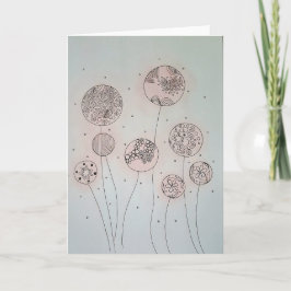 Calming Garden Spheres Mixed Media Kort