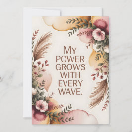 Calming Labor Wave Affirmation Art Julkort